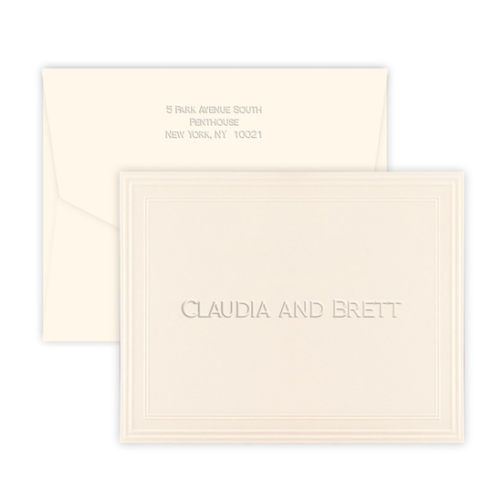 Embossed Tradition Folded Note Cards